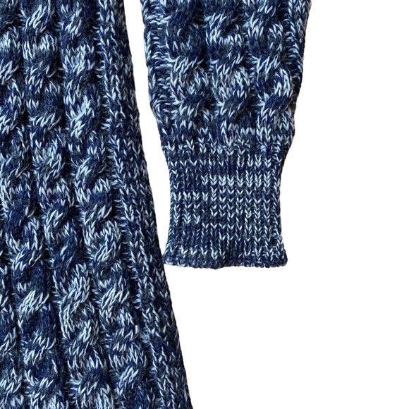 Woolovers Cashmere Wool Duster Cardigan Cable Knit Nautical Chunky Long Granny-L - Picture 5 of 15